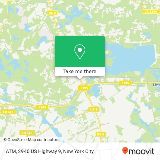 ATM, 2940 US Highway 9 map