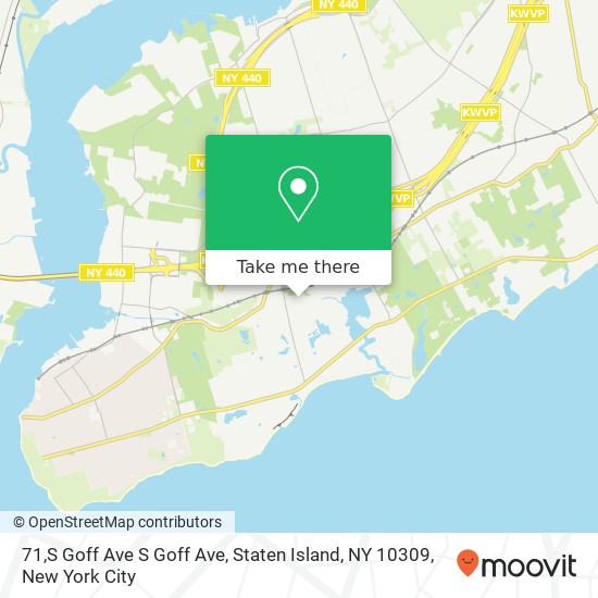 Mapa de 71,S Goff Ave S Goff Ave, Staten Island, NY 10309