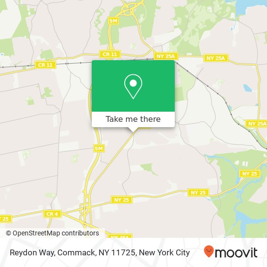 Mapa de Reydon Way, Commack, NY 11725