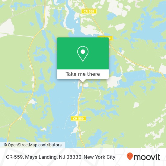 CR-559, Mays Landing, NJ 08330 map