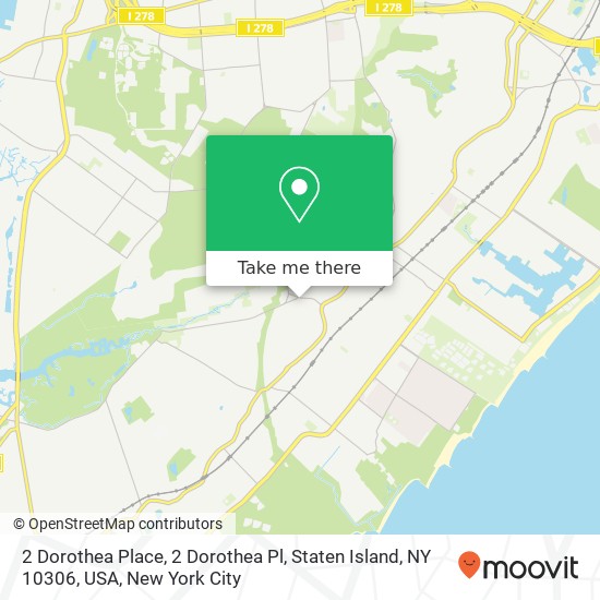 Mapa de 2 Dorothea Place, 2 Dorothea Pl, Staten Island, NY 10306, USA