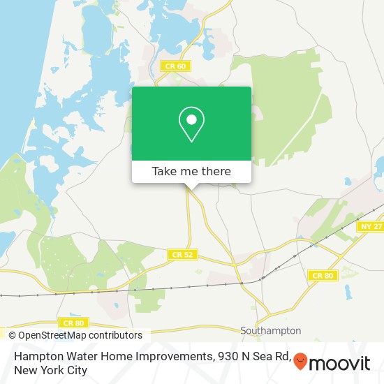 Mapa de Hampton Water Home Improvements, 930 N Sea Rd