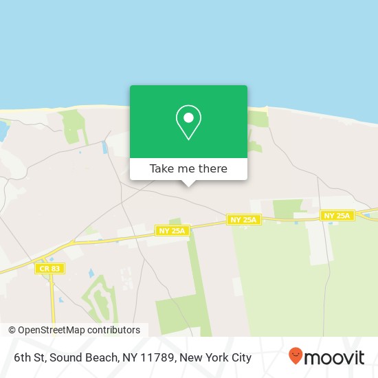 Mapa de 6th St, Sound Beach, NY 11789