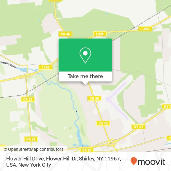 Flower Hill Drive, Flower Hill Dr, Shirley, NY 11967, USA map