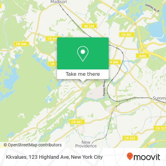 Mapa de Kkvalues, 123 Highland Ave