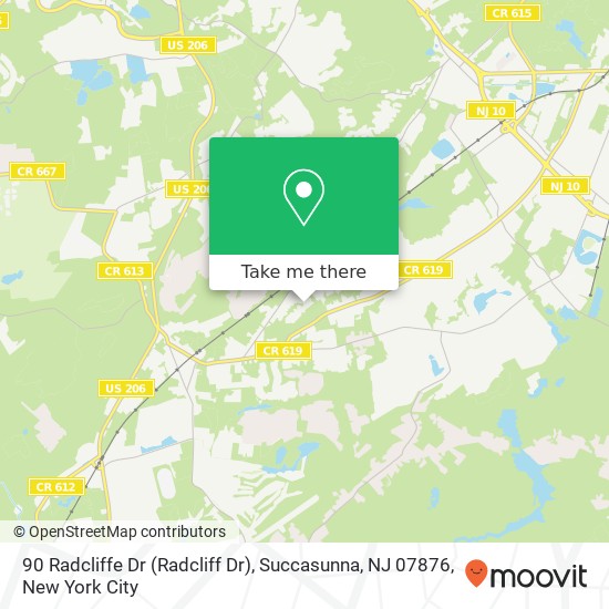 Mapa de 90 Radcliffe Dr (Radcliff Dr), Succasunna, NJ 07876