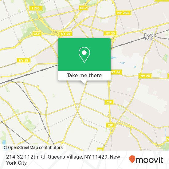 Mapa de 214-32 112th Rd, Queens Village, NY 11429