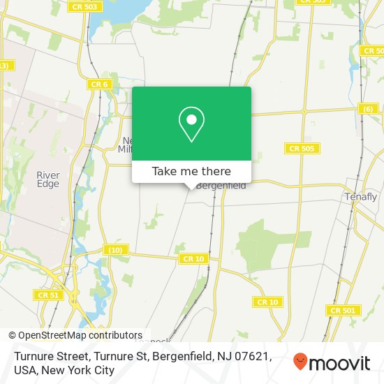 Turnure Street, Turnure St, Bergenfield, NJ 07621, USA map