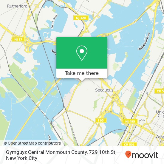 Mapa de Gymguyz Central Monmouth County, 729 10th St