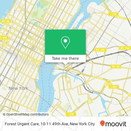 Forest Urgent Care, 10-11 49th Ave map