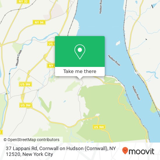 37 Lappani Rd, Cornwall on Hudson (Cornwall), NY 12520 map