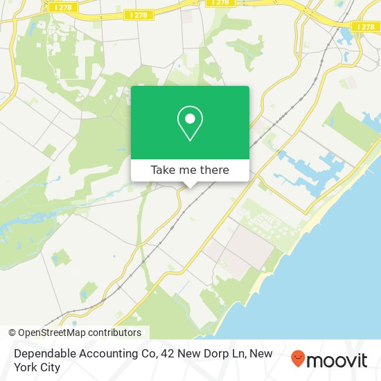 Mapa de Dependable Accounting Co, 42 New Dorp Ln