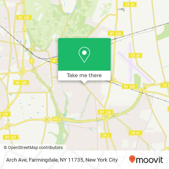 Mapa de Arch Ave, Farmingdale, NY 11735
