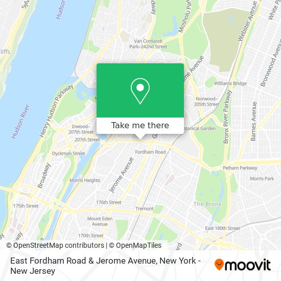 Mapa de East Fordham Road & Jerome Avenue