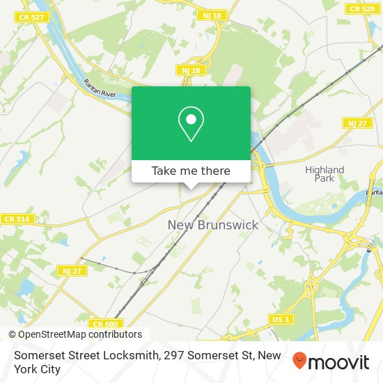 Mapa de Somerset Street Locksmith, 297 Somerset St