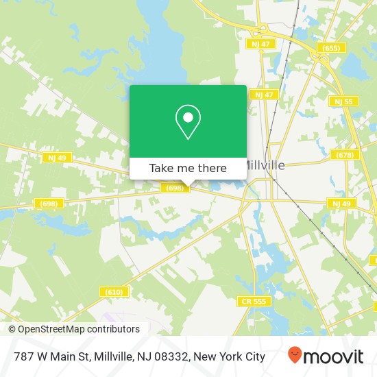 Mapa de 787 W Main St, Millville, NJ 08332