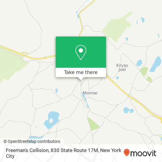 Mapa de Freeman's Collision, 830 State Route 17M