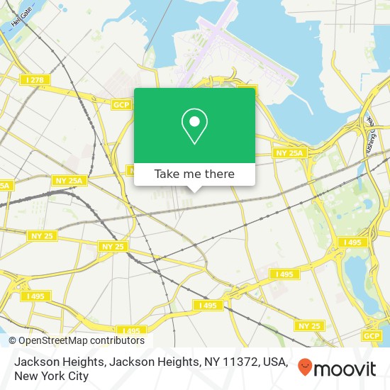 Jackson Heights, Jackson Heights, NY 11372, USA map