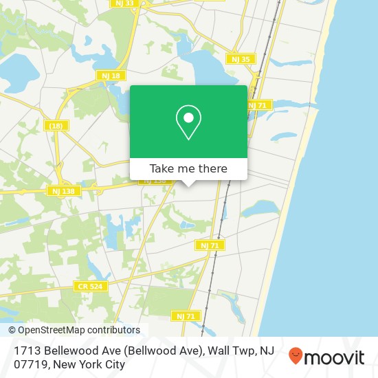 1713 Bellewood Ave (Bellwood Ave), Wall Twp, NJ 07719 map