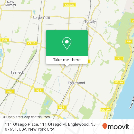 111 Otsego Place, 111 Otsego Pl, Englewood, NJ 07631, USA map