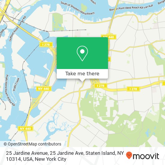 Mapa de 25 Jardine Avenue, 25 Jardine Ave, Staten Island, NY 10314, USA