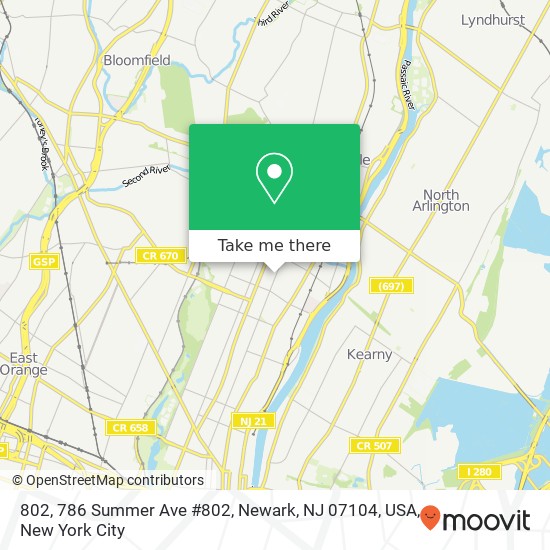 802, 786 Summer Ave #802, Newark, NJ 07104, USA map