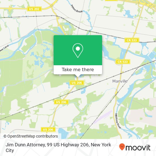 Mapa de Jim Dunn Attorney, 99 US Highway 206