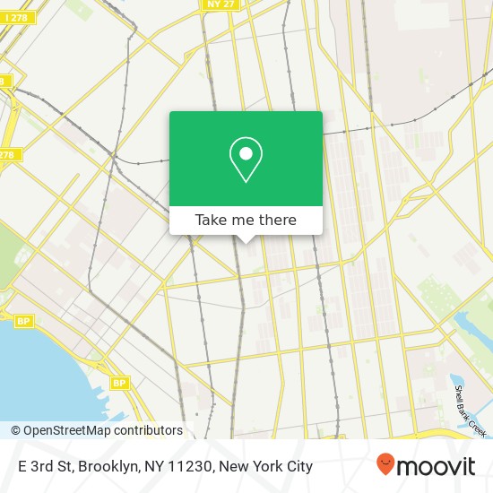 Mapa de E 3rd St, Brooklyn, NY 11230