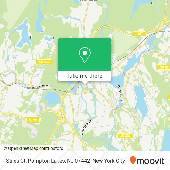 Mapa de Stiles Ct, Pompton Lakes, NJ 07442