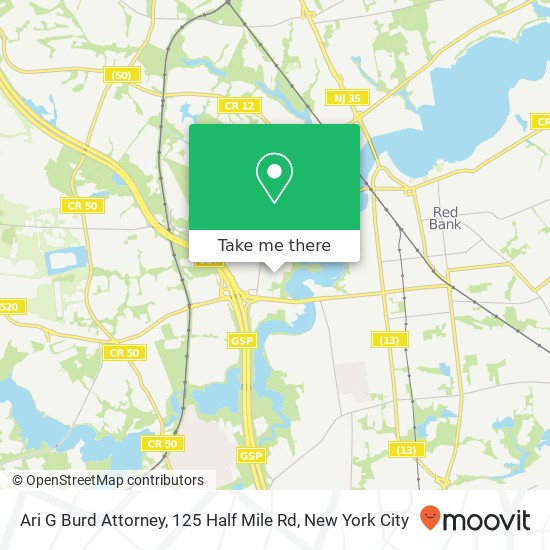 Mapa de Ari G Burd Attorney, 125 Half Mile Rd