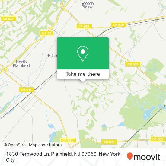 1830 Fernwood Ln, Plainfield, NJ 07060 map