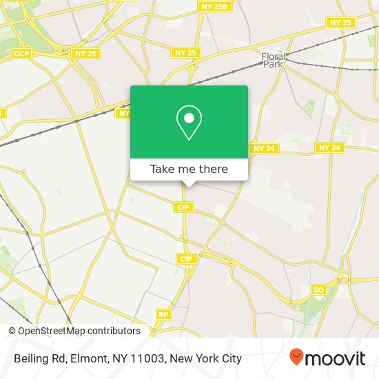 Mapa de Beiling Rd, Elmont, NY 11003