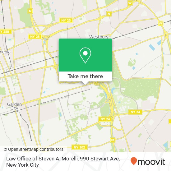 Mapa de Law Office of Steven A. Morelli, 990 Stewart Ave