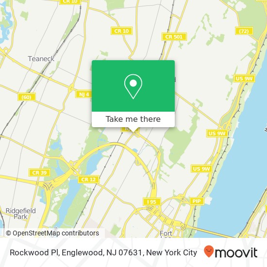 Mapa de Rockwood Pl, Englewood, NJ 07631