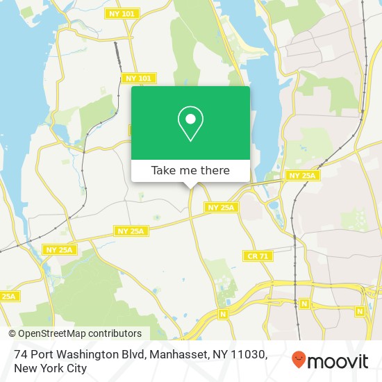 74 Port Washington Blvd, Manhasset, NY 11030 map