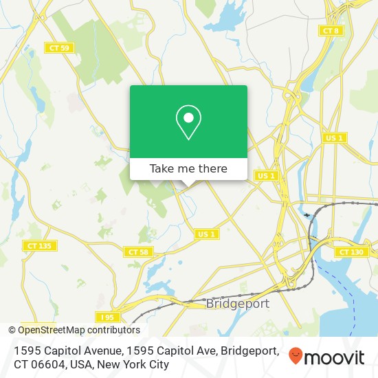 1595 Capitol Avenue, 1595 Capitol Ave, Bridgeport, CT 06604, USA map