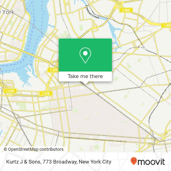 Kurtz J & Sons, 773 Broadway map
