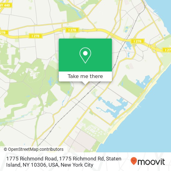 Mapa de 1775 Richmond Road, 1775 Richmond Rd, Staten Island, NY 10306, USA