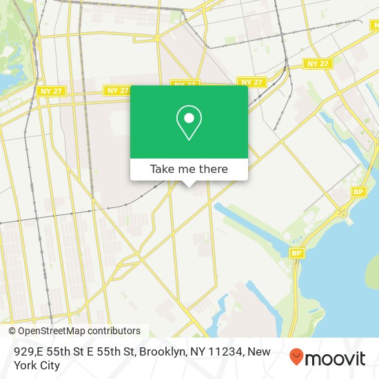 929,E 55th St E 55th St, Brooklyn, NY 11234 map