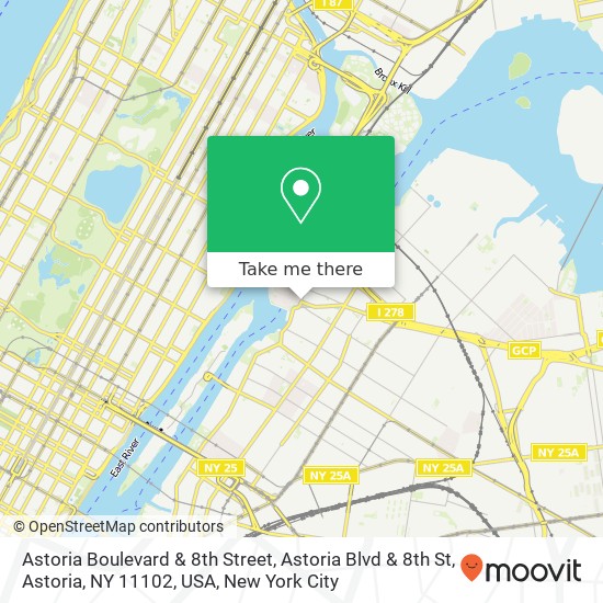 Astoria Boulevard & 8th Street, Astoria Blvd & 8th St, Astoria, NY 11102, USA map
