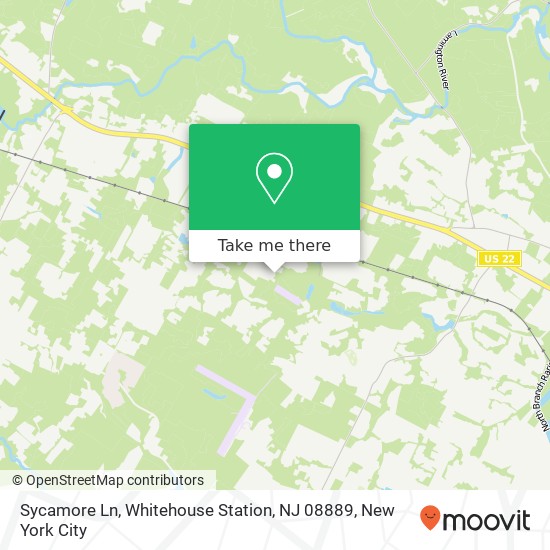 Mapa de Sycamore Ln, Whitehouse Station, NJ 08889