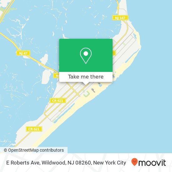 Mapa de E Roberts Ave, Wildwood, NJ 08260
