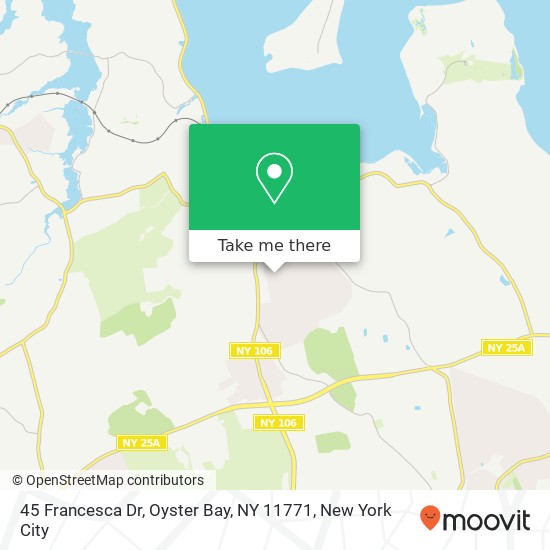 Mapa de 45 Francesca Dr, Oyster Bay, NY 11771