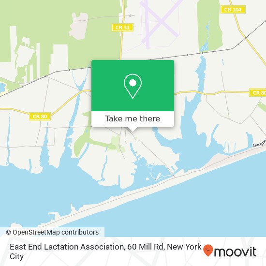 East End Lactation Association, 60 Mill Rd map