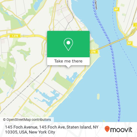 Mapa de 145 Foch Avenue, 145 Foch Ave, Staten Island, NY 10305, USA