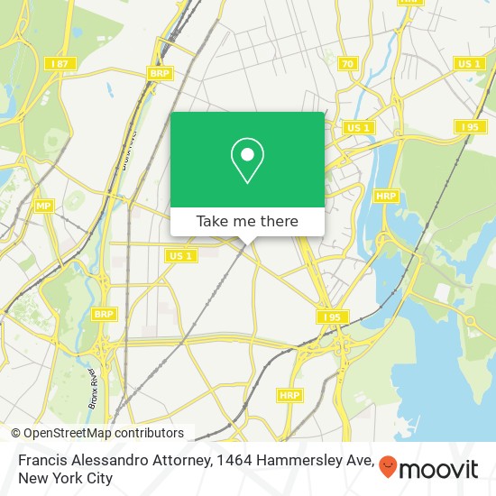 Mapa de Francis Alessandro Attorney, 1464 Hammersley Ave