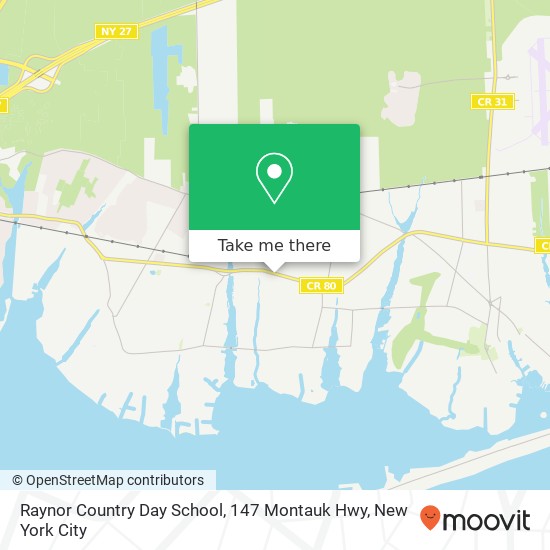 Mapa de Raynor Country Day School, 147 Montauk Hwy