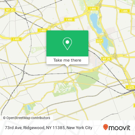Mapa de 73rd Ave, Ridgewood, NY 11385