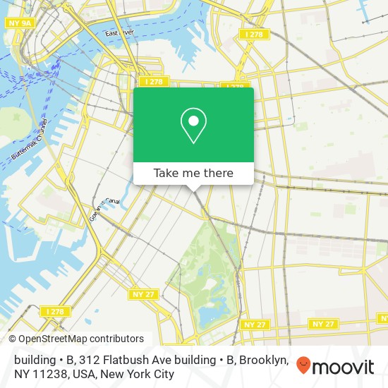 building • B, 312 Flatbush Ave building • B, Brooklyn, NY 11238, USA map