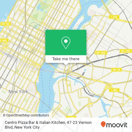 Centro Pizza Bar & Italian Kitchen, 47-23 Vernon Blvd map